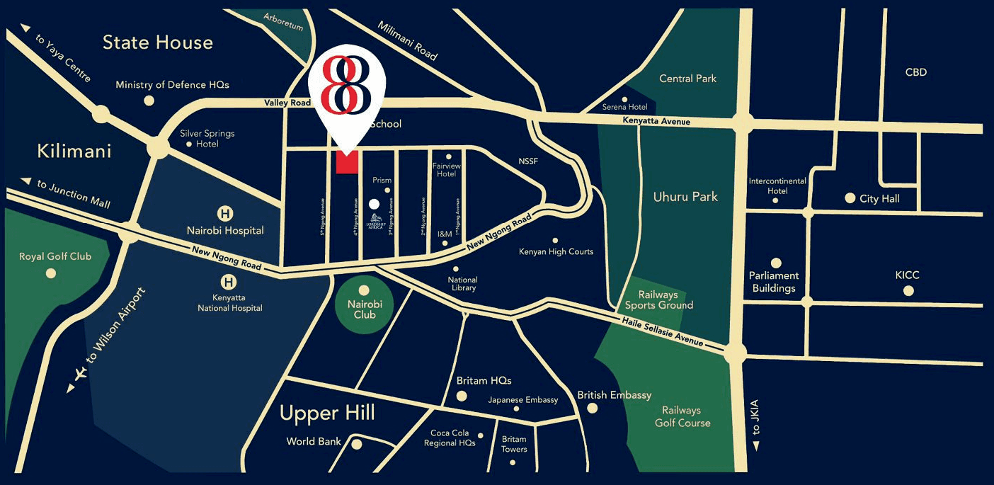 88 Nairobi Location Map